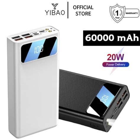 YIBAO PowerBank 60000mAh 4USB Fast Charging